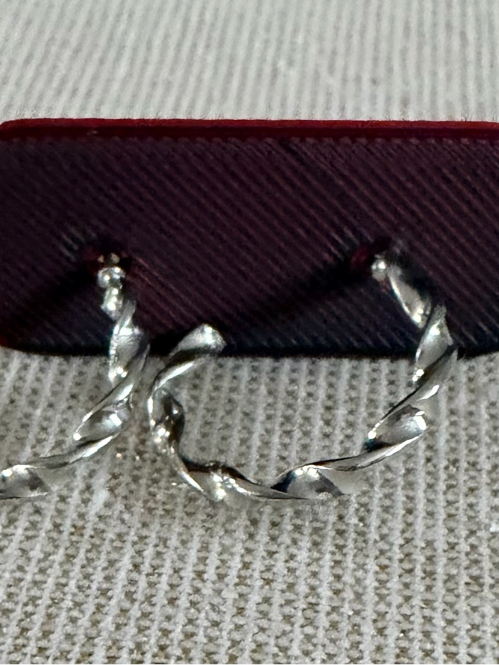 Set of Three Silver Tone Earrings - Picture 5 of 7